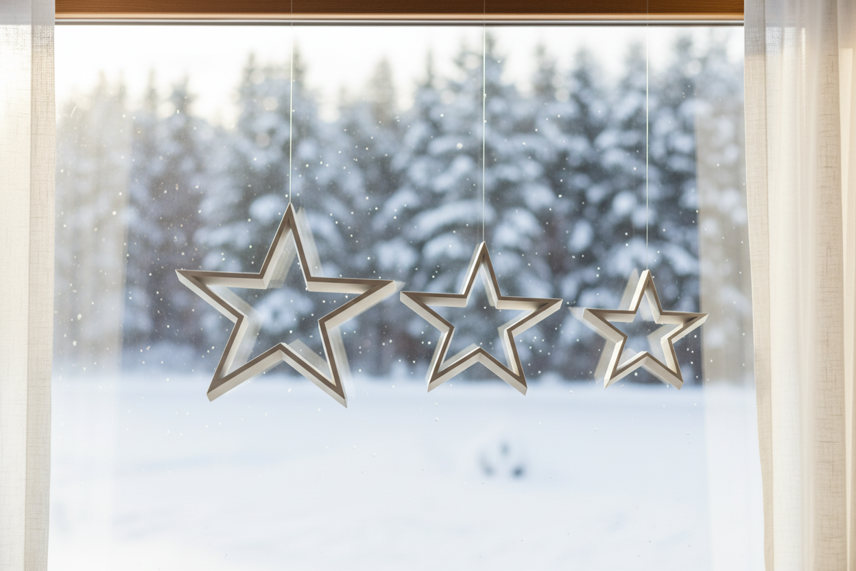 3er-Set Weihnachtssterne